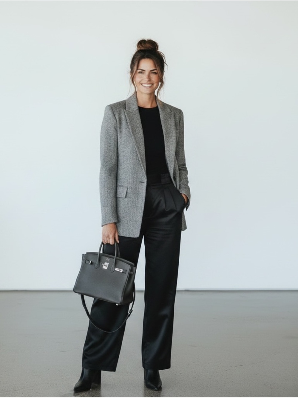 Veronica Beard Miller Dickey Blazer Gray Herringbone Wool Sz 8 | 100% Wool